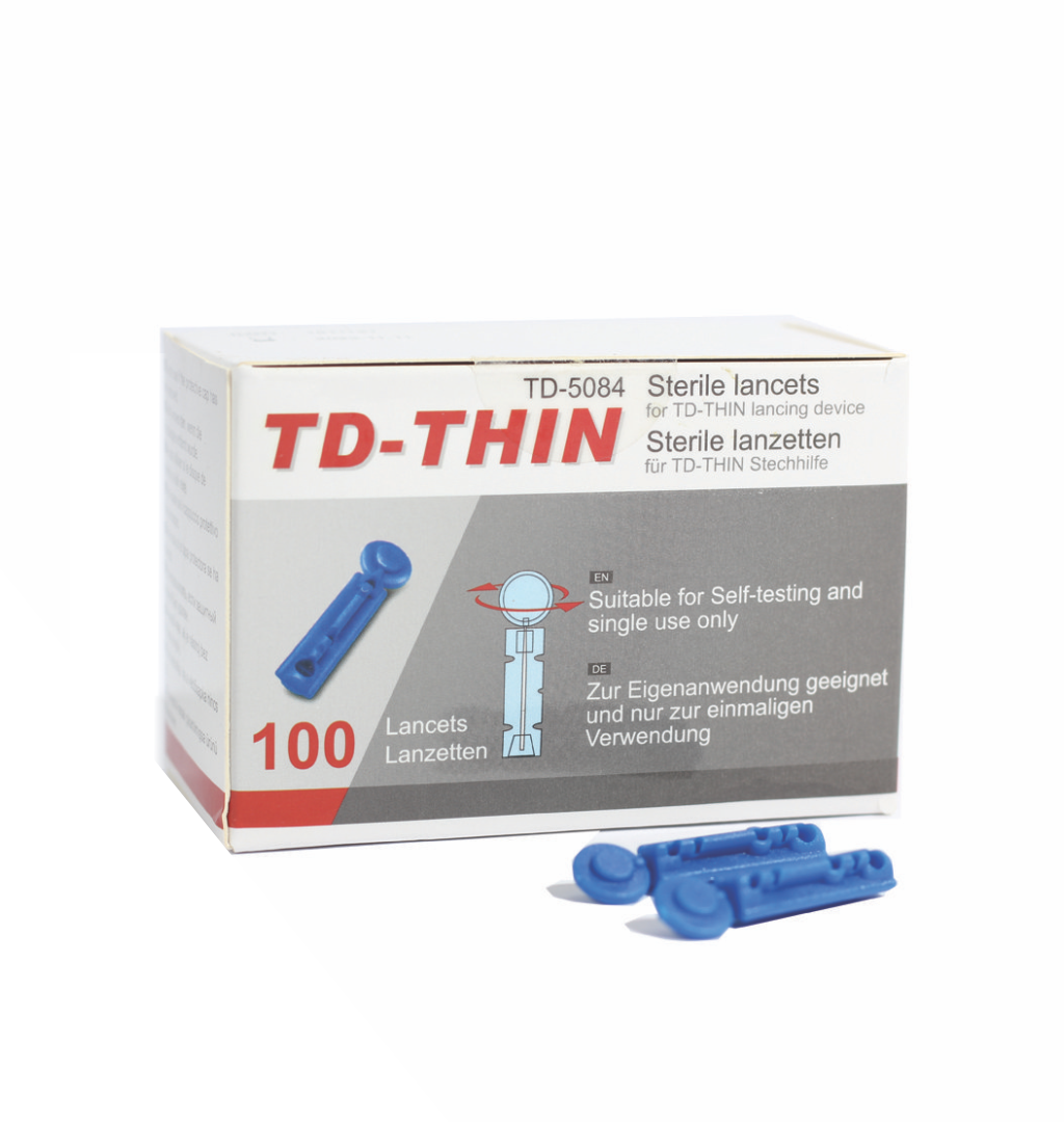 LANCETAS PERSONALES TAIDOC CAJA X 100 UD. -TD THIN