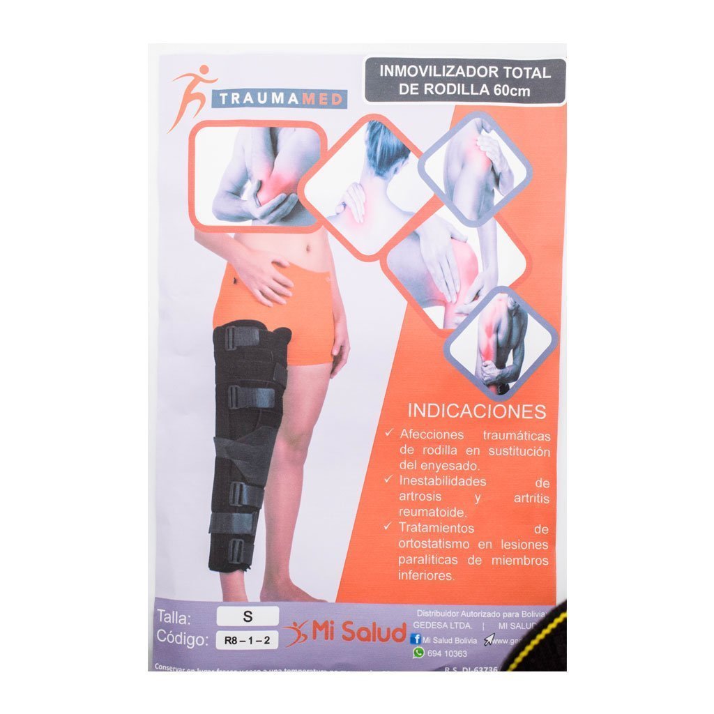 INMOVILIZADOR TOTAL DE RODILLA 50/60/70 CM. – TRAUMAMED