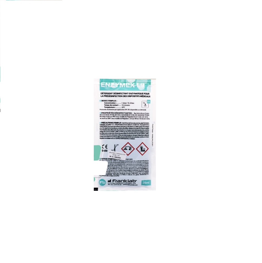 DETERGENTE ENZYMEX L9 LAVADO MANUAL 25 ML- FRANKLAB