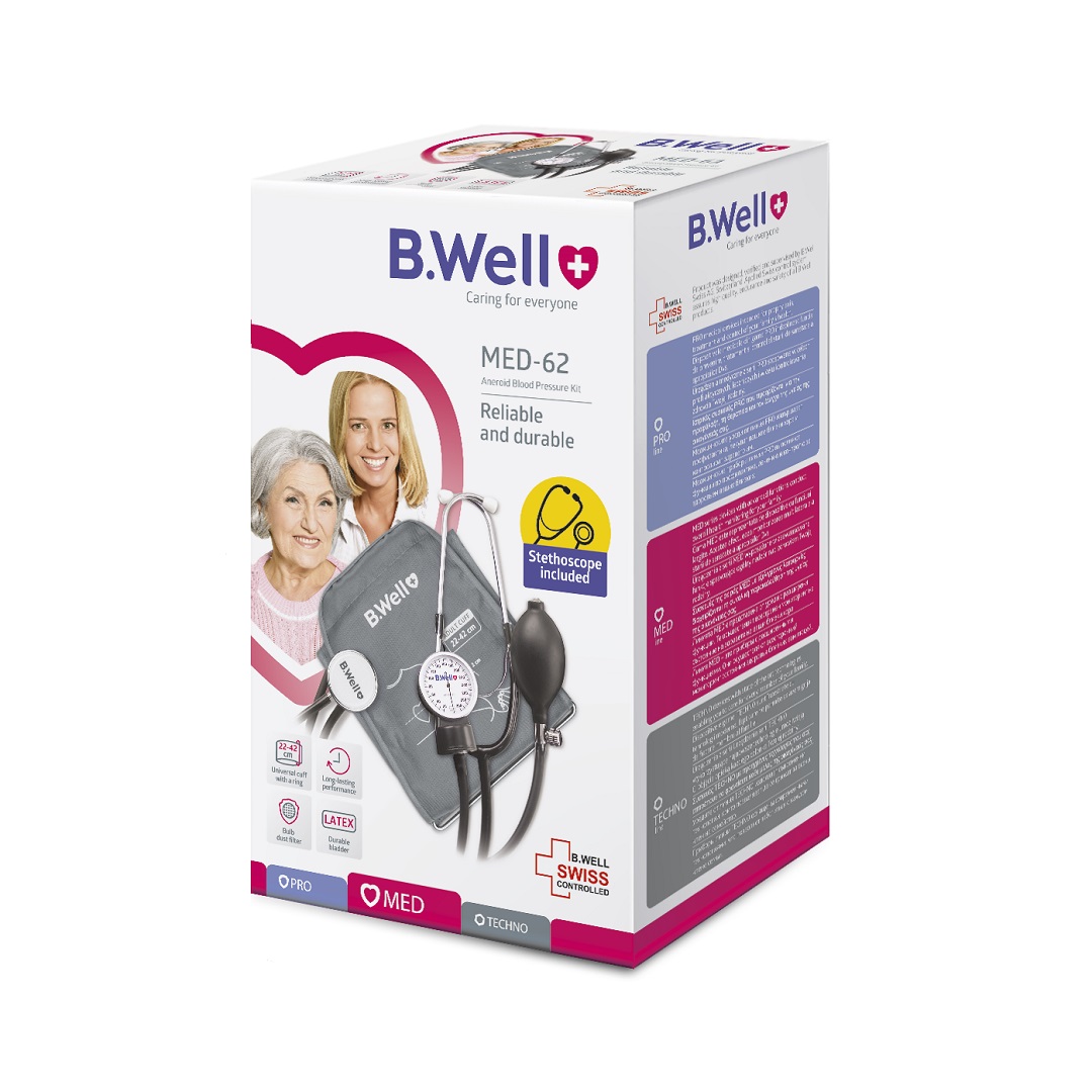 TENSIÓMETRO ANEROIDE CON ESTETOSCPIO MED-62-B WELL 4 TENSIÓMETRO ANEROIDE CON ESTETOSCPIO MED-62-B WELL - Imagen 2